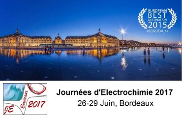 Journées d'Electrochimie 2017, 26-29 juin 2017 - Bordeaux (ENSEIRB - MATMECA)
